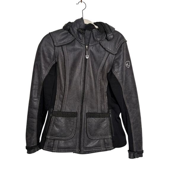 Kuhl Dani Sherpa Jacket Raven Gray Women's Size Medium Outdoors Gorpcore - Picture 1 of 10